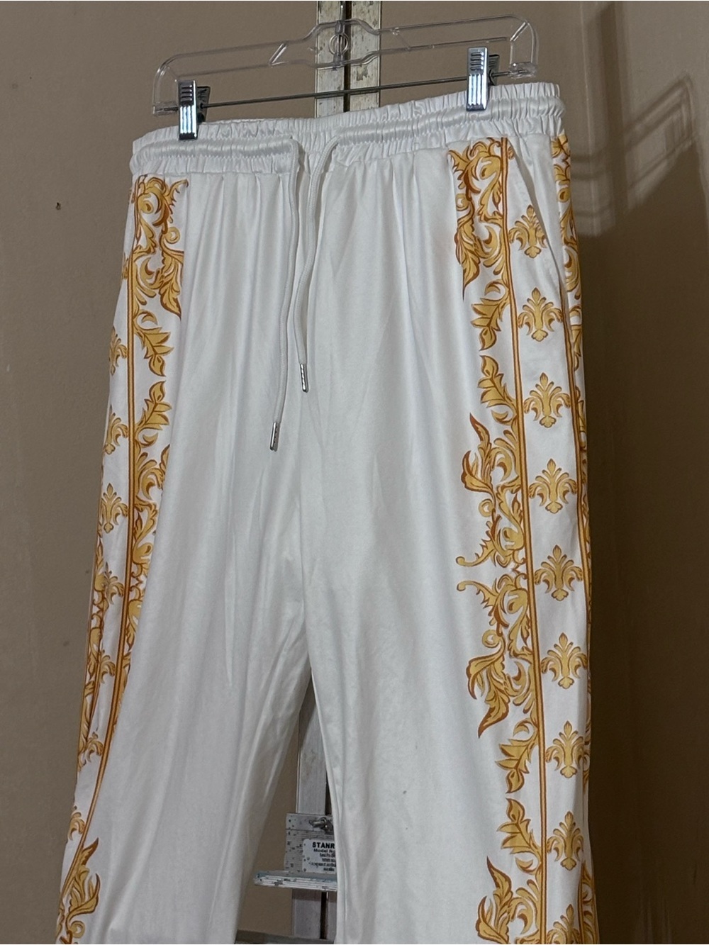 Manfinity Homme White Baroque Print Track Pants Joggers Sz XL - Picture 2 of 13